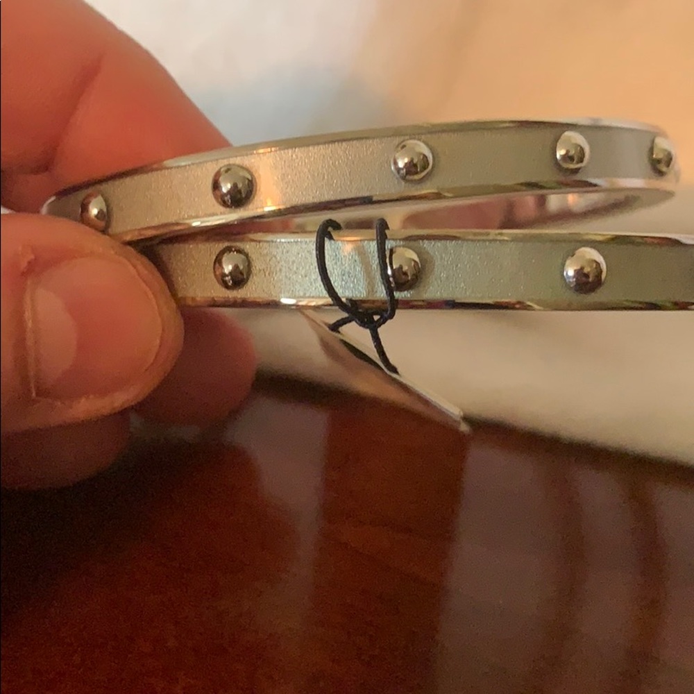 Coach silver stud bracelets